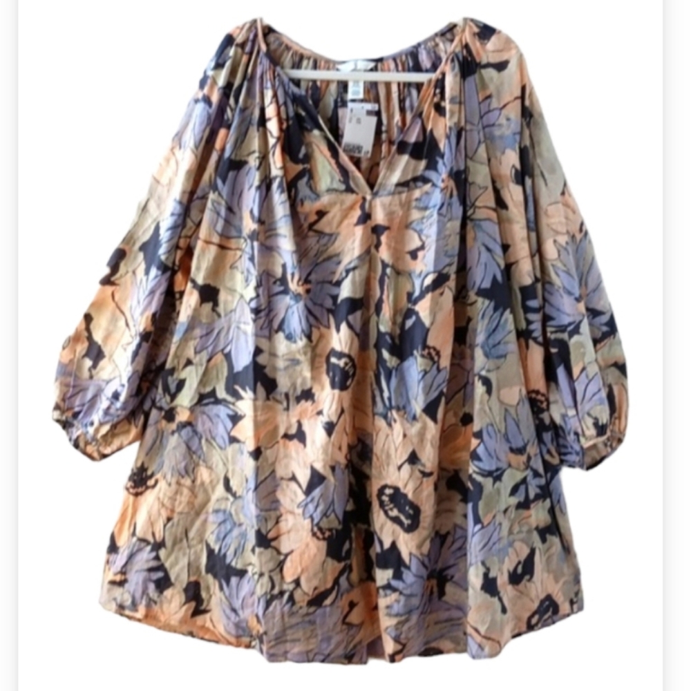 H&M cotton floral dress sz XXL